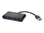 Kensington hub uh4000 usb 3.0 para 4 puertos compacto negro