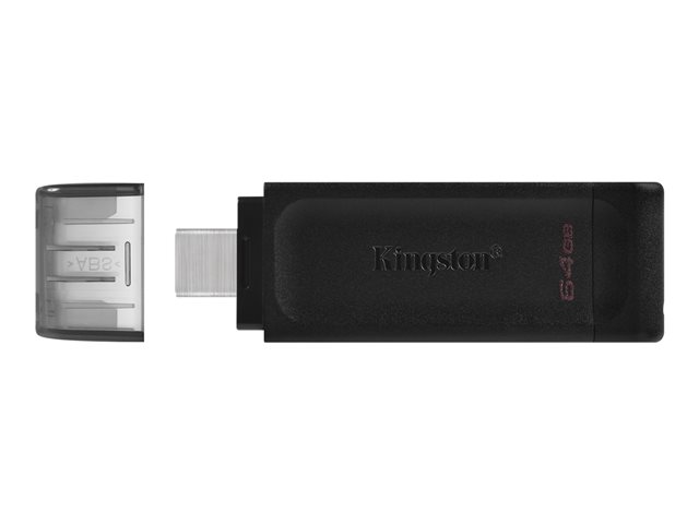 db0d17db-07d8-44d5-a609-4cf5af8b7d50-1 Kingston 64GB USB-C 3.2 Gen 1 DataTraveler 70 - Imagen 1