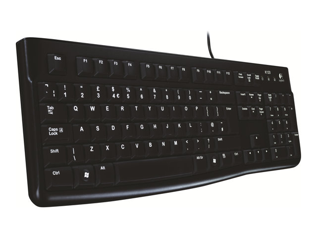fe94de36-bc16-432d-8c8e-295338cb7fe4-2 Logitech teclado K120 USB espanol silencioso/antiderrame - Imagen 1
