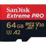 SanDisk Extreme Pro microSD 64GB UHSI C10 A2 U3 V30