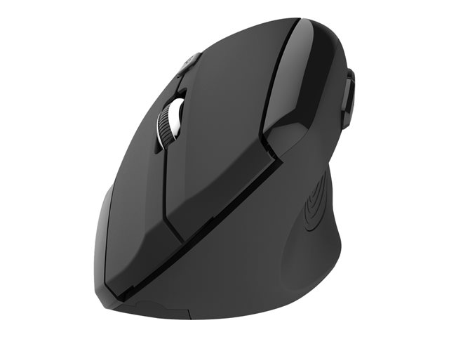2f870ab8-3535-40ed-bc86-da42fecbd490-1 KlipX mouse vertical inalambrico 2.4 Ghz negro hasta 1600DPI - Imagen 1