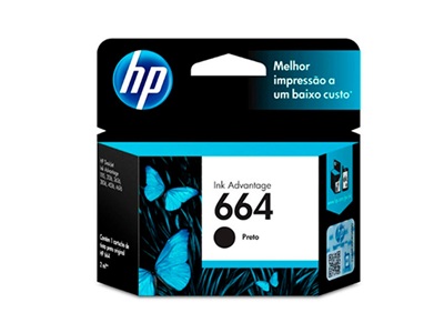 AS220HEW55l-2 HP F6V29AL 664 Black Ink Cartridge - Imagen 1