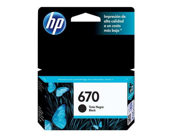 HPc CZ113AL 670 Black Ink Cartridge 250 pages