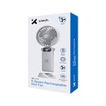 Xtech Mini Fan handheld 6-Speed rechargeable white XTA-900
