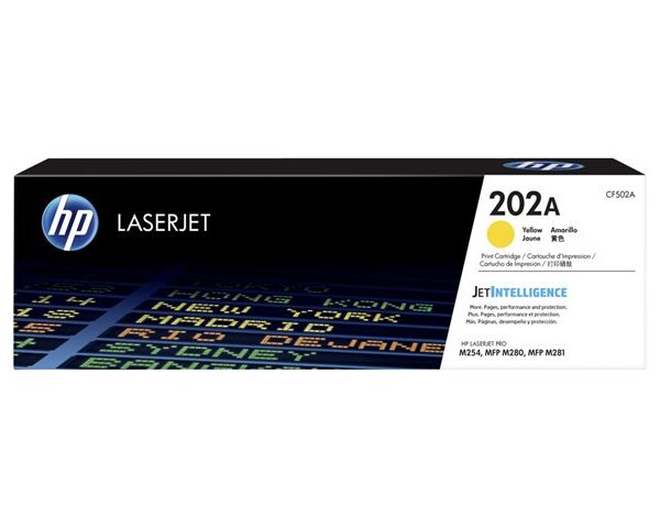 HP 202A Yellow Laserjet Toner Cartridge 1300 Pages