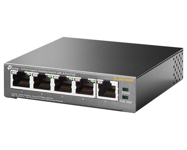 TP-LINK TL-SG1005P Switch 5xGigabit 4PoE+ LongPoE 65WBudget