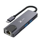 Xtech 5 in 1 USB-C Hub HDMI Ethernet 2 USB PD XTC-572